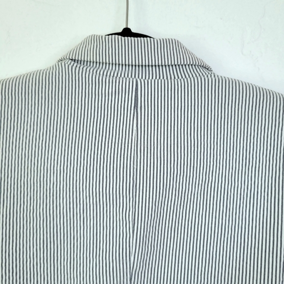 Dalia Pinstripe Blazer Sz L Cotton Blend - Picture 6 of 11